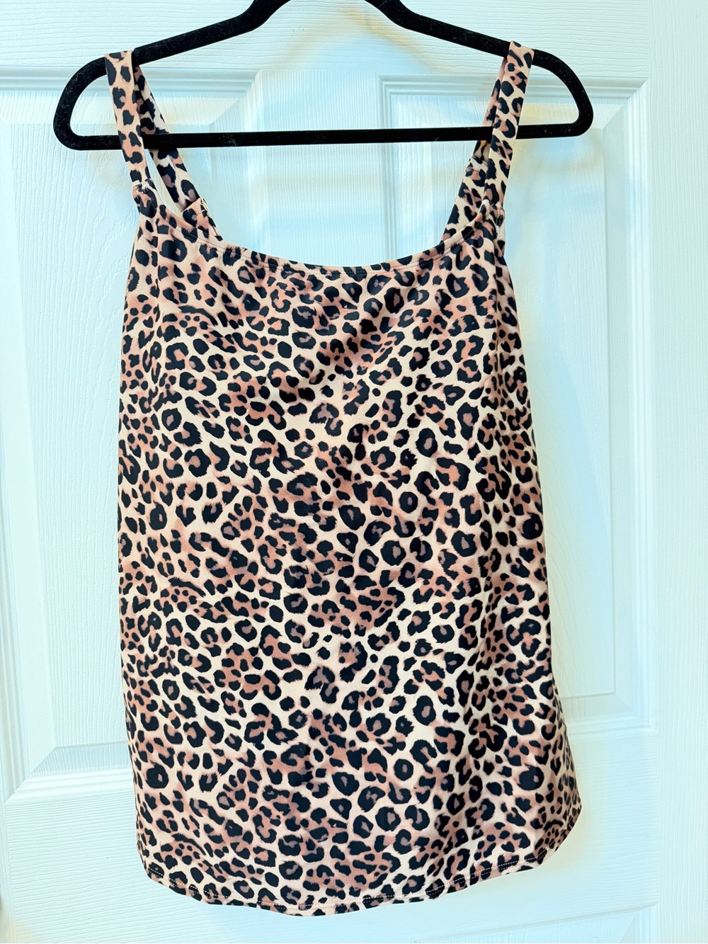 Shade & Shore Pink and Black Leopard Print Cami